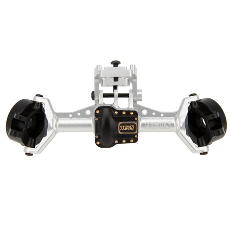 MEUS RACING Aluminum Front Rear Axle Housing with Brass Axle Cover Steering Knuckle for 1/18 TRX4M TRX-4M Bronco Defender RC Crawler Upgrade Parts - SILVER - HeliDirect