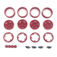 HobbyPlus Deep Star 1.2" Beadlock Wheel Red (4pcs)