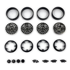 HobbyPlus Deep Star 1.2" Beadlock Wheel - Black Chrome (4pcs)