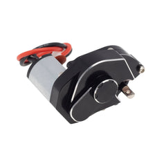 MEUS Racing Aluminum Gearbox With Skid Plate 050 Motor For SCX24 Deadbolt ,B17 ,C10 JLU,Ford Bronco ,Jeep Gladiator - BLACK - HeliDirect