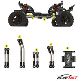 FURITEK STEEL HIGH CLEARANCE LINKS SETS WITH ALUMINIUM SKID PLATE FOR FURITEK FX118 - HeliDirect