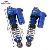 Nexx Racing 53mm Reservoir shocks (4pcs) for 1/18 RC Crawler Redcat Ascent18 - BLUE