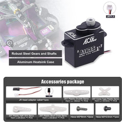 AGFRC 1.4KG Micro Programmable Coreless Digital RC Servo for Mini Z Car - Black