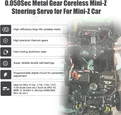 AGFRC 1.4KG Micro Programmable Coreless Digital RC Servo for Mini Z Car - Black