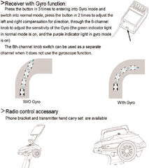 DUMBORC X6 6 Channel Surface Radio with Receiver X6FG Built-in Gyro
