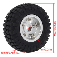 1/24 RC Crawler Dual Wheel Refit Set Modify Kit Tires Coupler Straight Wheel Axle for AXIAL SCX24 6×6 - HeliDirect