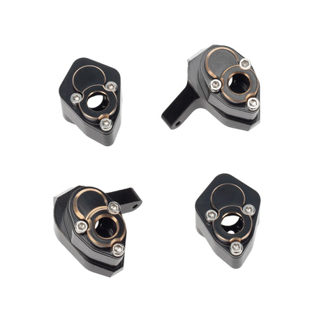 MEUS Racing Front & Rear Axle Brass High Lift & Counterweight Refit Portal Axles Kit, CNC Machined Aluminum Portal Axle Units Upgrades Accessories Parts for Axial SCX24 90081 C10 Jeep Black - HeliDirect