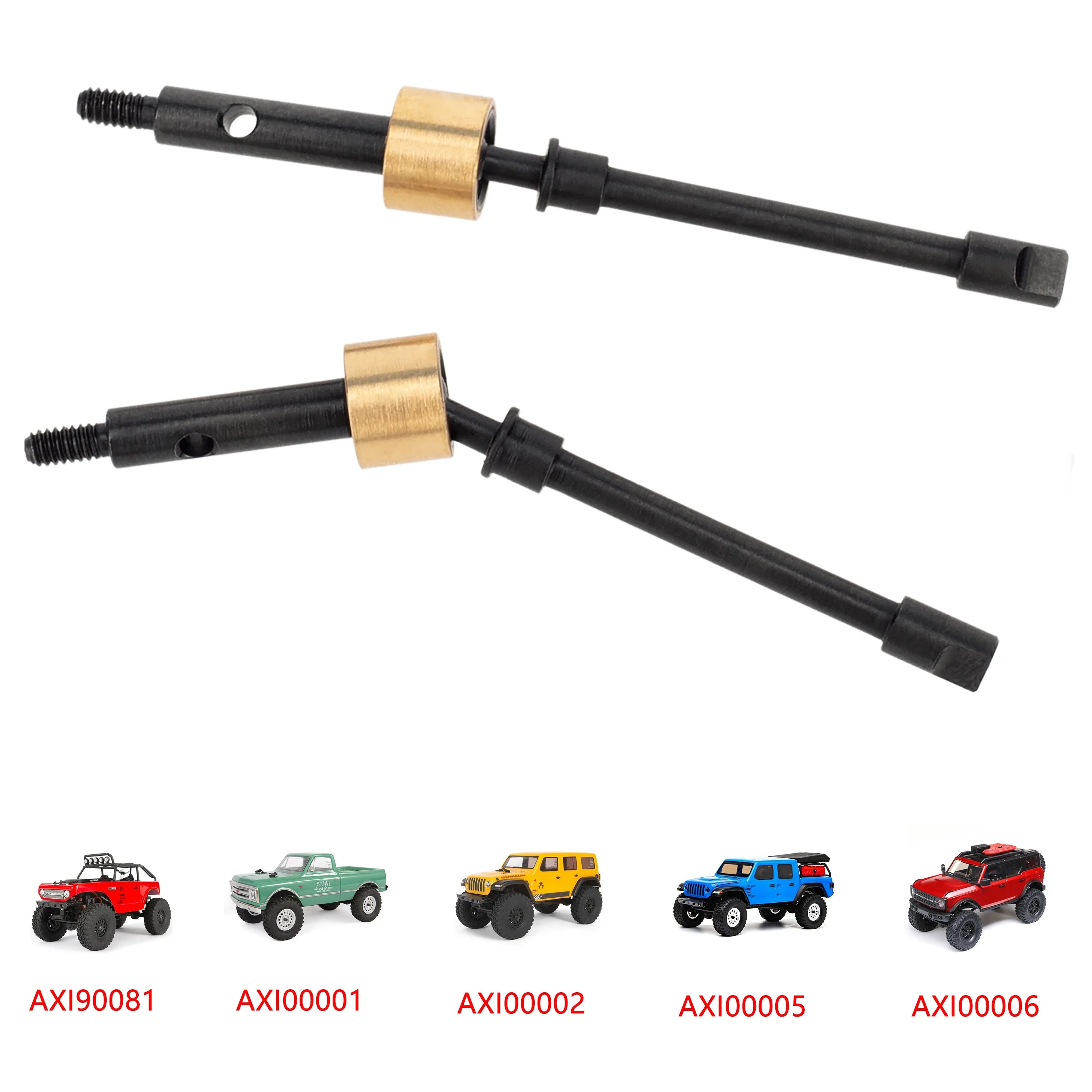 MEUS Racing 2pcs #45 Steel Front CVD Drive Shaft Axle for Axial 1/24 SCX24 Crawlers Upgraded Part - HeliDirect