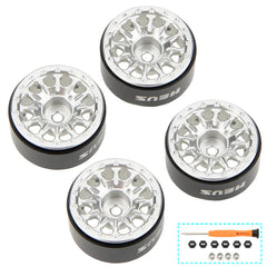 MEUS Racing 0.7-inch Beadlock Wheels Rims Deep-Dish Wheel for 1/30 Axial SCX30 1/32 Redcat Ascent-32