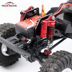 Nexx Racing 59mm Long Reservoir shocks (4pcs) for for 1/18 RC Crawler Redcat Ascent18 - RED