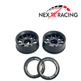 Nexx Racing “JUD” threaded carbon-fiber reinforced EVO Flanged Front Wheels (2) pcs for Mini-Z - F8.5 OFFSET +2