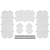 Meus Racing 5Pcs Stainless Steel Car Window Mesh Metal Window Mesh Protective Net For TRX4M Land rover Defender - HeliDirect