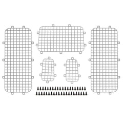 Meus Racing 5Pcs Stainless Steel Car Window Mesh Metal Window Mesh Protective Net For TRX4M Land rover Defender - HeliDirect