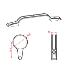 Steam Φ22mm Tail Control Guide/Orange