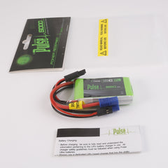 PULSE 860mAh 15C 7.4V 2S Receiver P-Tech LiPo Battery - EC3 Connector