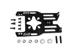 Aluminum Motor Mount Black Matte - HeliDirect