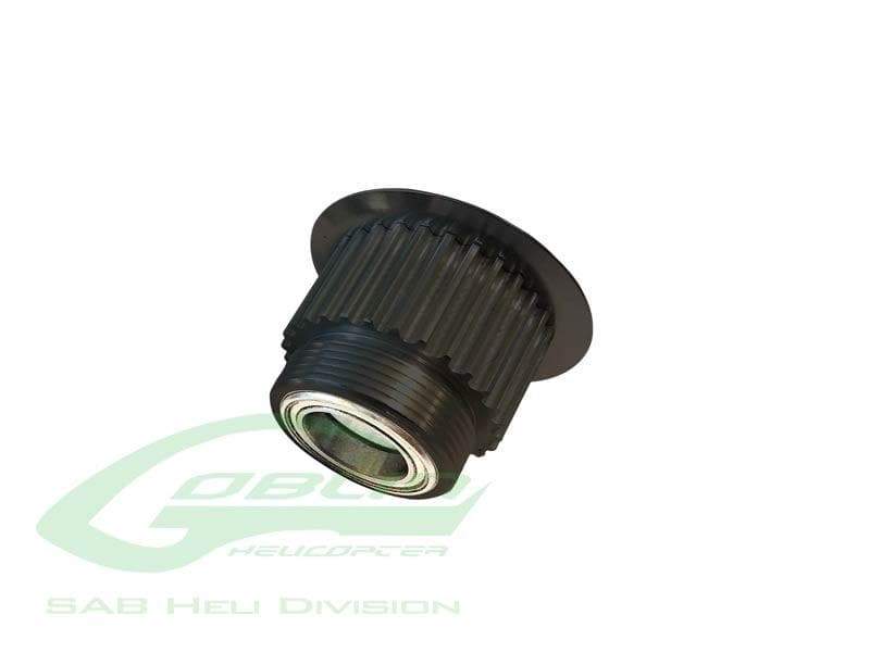 SAB Aluminum Engine Pulley 27T - Goblin Black Nitro - HeliDirect