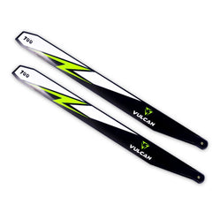 VULCAN ROTORS Precision Main Rotor Blades 700mm (Yellow) free gift 105mm Tail Blades