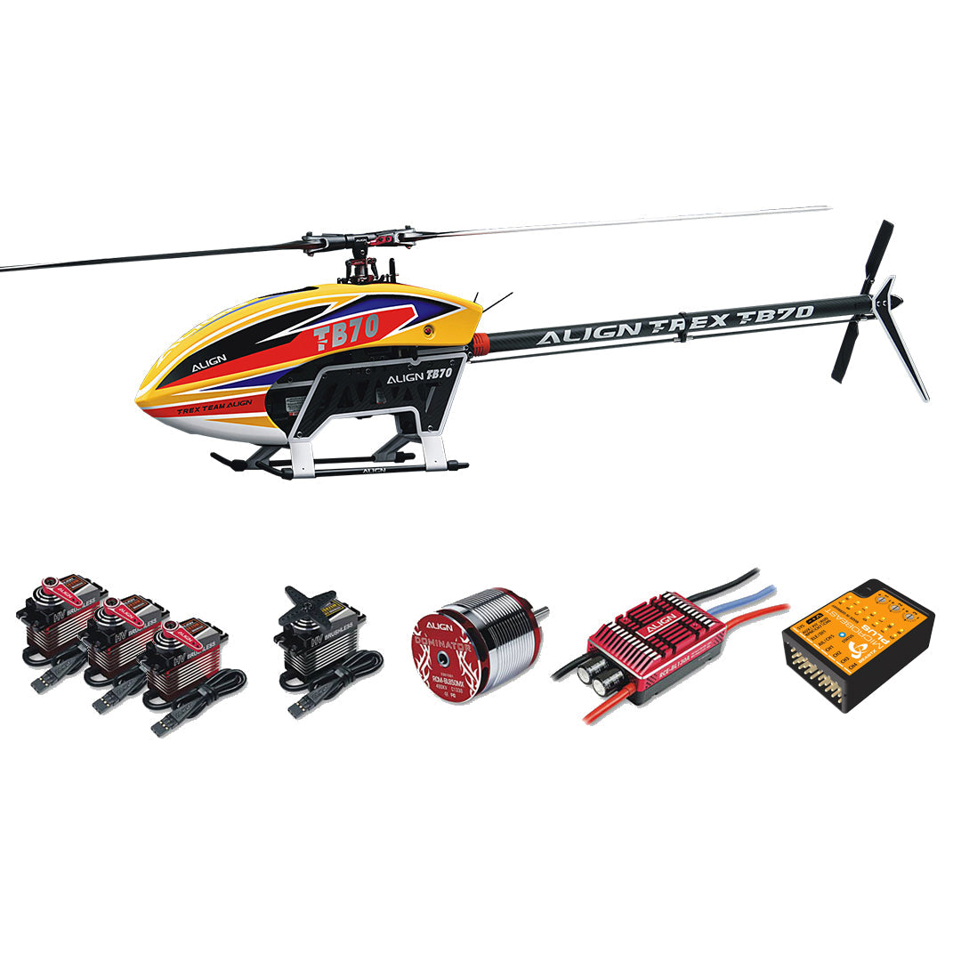 Align TB70 Electric Helicopter Super Combo (Yellow) - HeliDirect