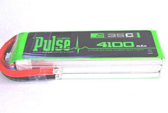 PULSE 4100mah 35C 11.1V 3S LiPo Battery - No Connector - HeliDirect