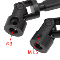 Copy of Meus Racing Aluminum High Clearance Links /Steel Driveshaft Set For Axial SCX24 6×6 Refit Kits - BLACK - HeliDirect