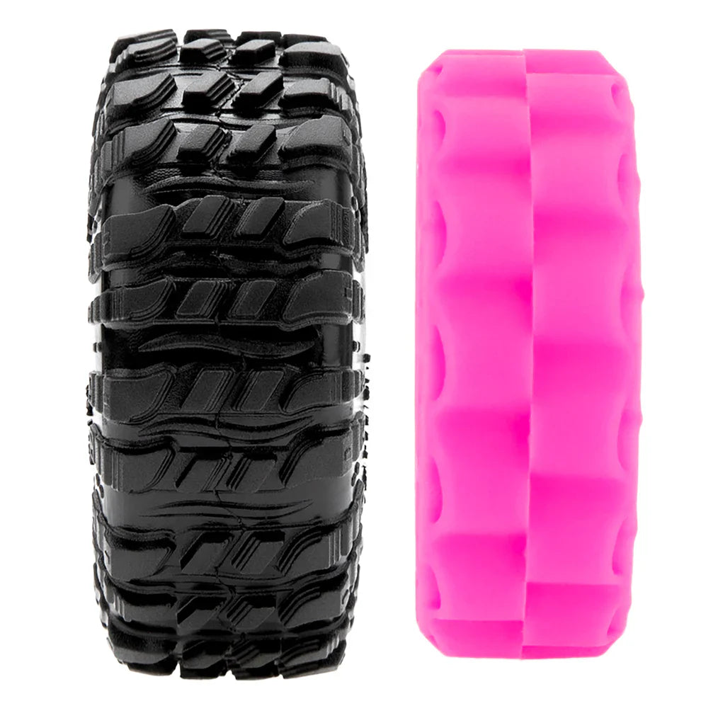 MEUS Racing MS6 Super Bouncer Tires & Super Soft Silicone Inserts for 1/18 TRX4M 1/24 SCX24 FCX24 AX24