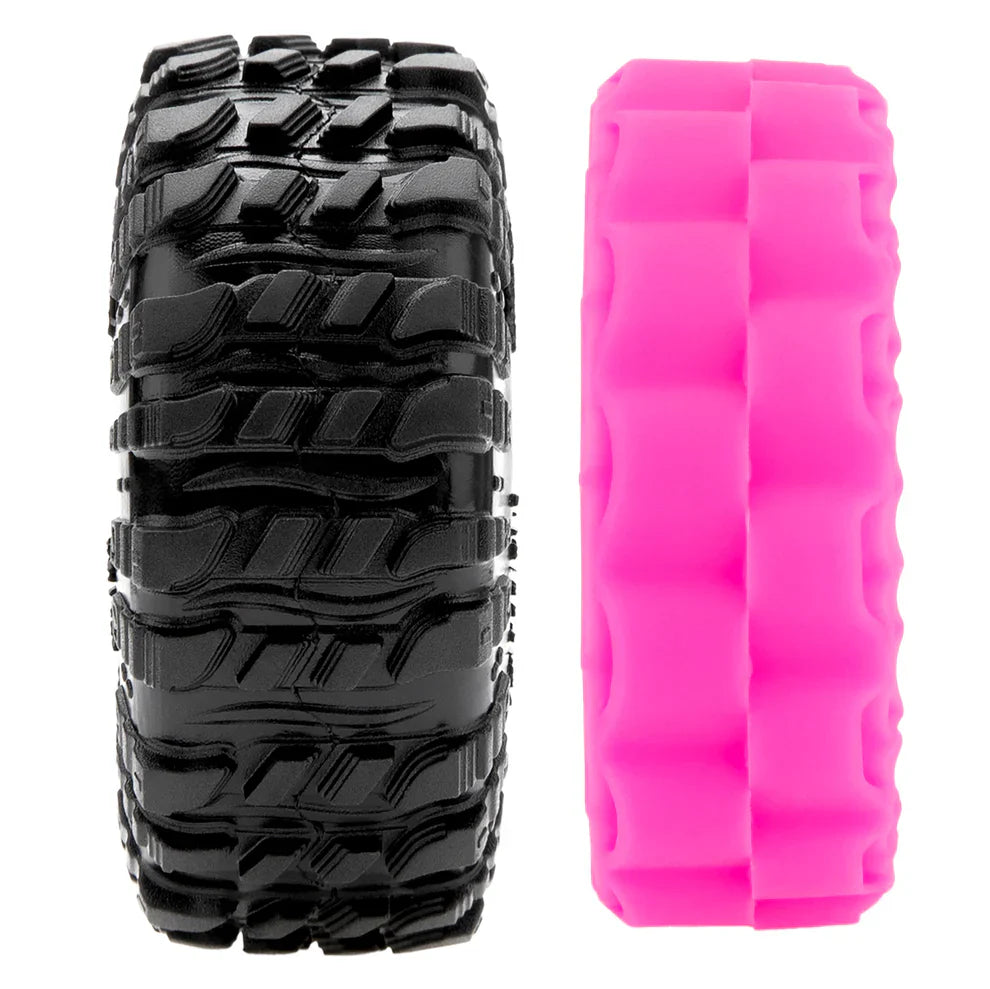 MEUS Racing MS6 Super Bouncer Tires & Super Soft Silicone Inserts for 1/18 TRX4M 1/24 SCX24 FCX24 AX24