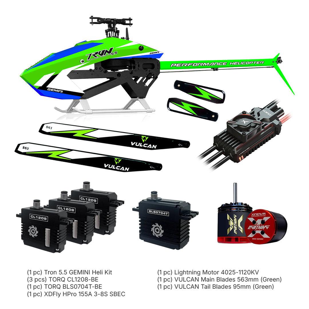 Tron 5.5 GEMINI Helicopter Kit (TR550-979) Combo