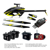 Tron 5.8 HERITAGE Helicopter Kit  - Gray/Neon Yellow - Combo