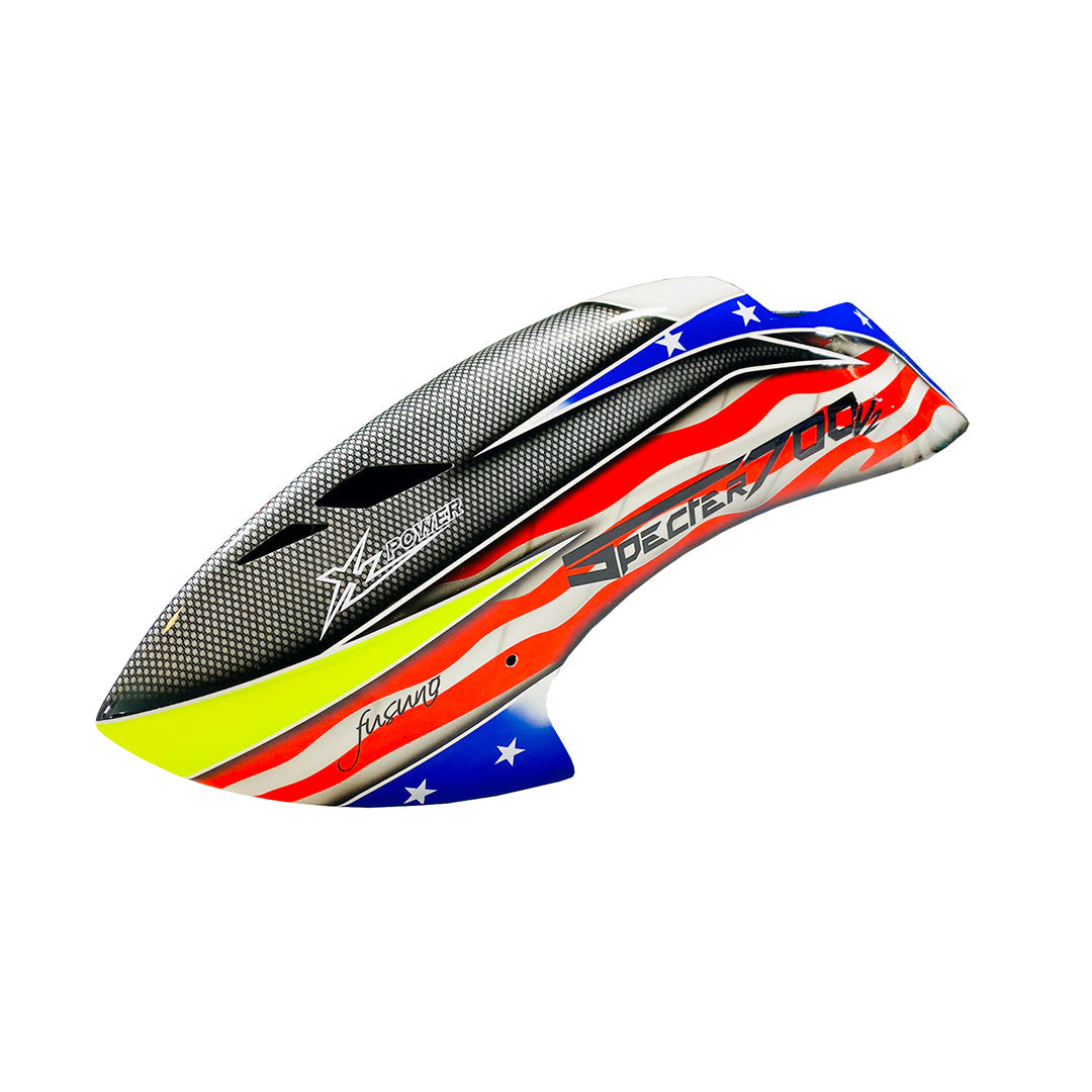 FUSUNO Canopy Specter 700V2 USA Flag w/ White Decal - HeliDirect