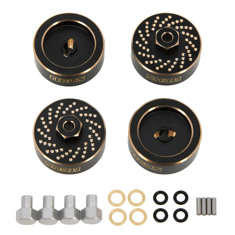 Meus Racing Brass Wheel Hex Adaptor Counterweight Front Rear Wheel Weights Hubs +4.5MM Upgrade Parts 21g/PC for TRX4M - HeliDirect