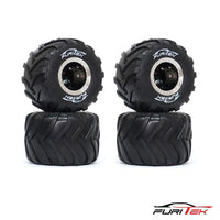 FURITEK MINI MONSTER TRUCK TIRE AND WHEEL RIM FOR 1/24TH AND 1/18TH - HeliDirect