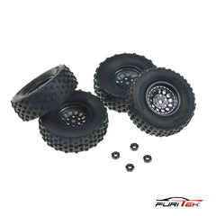 FURITEK TIRE AND WHEEL SETS FOR FX132 MT ETNA 1/32 SPARE PART - HeliDirect