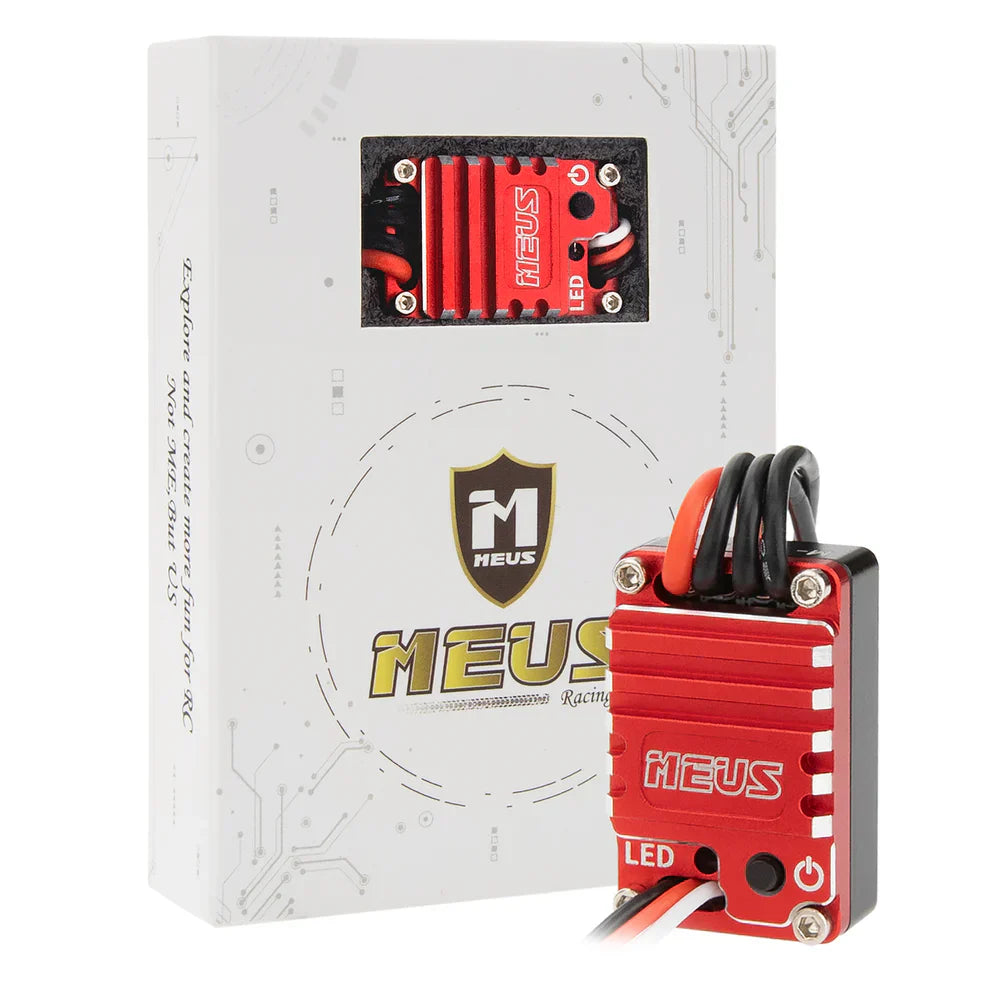 MEUS Racing ME25 25A Brushed Mini ESC for 1/24 SCX24 AX24 FCX24 1/18 TRX4M Ascent-18 RC Crawler