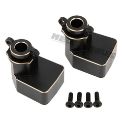 Meus Racing Brass Rear Axle Carriers For Axial 1/18 UTB18 - BLACK - HeliDirect