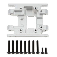 Meus Racing Aluminum Transmission Plate Metal Chassis Skid Plate for 1/18 RC Crawler Car TRX-4M TRX4M - SILVER - HeliDirect