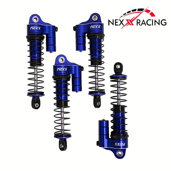 Nexx Racing 65mm Reservoir shocks (4pcs) for 1/18 Mini LMT - Blue