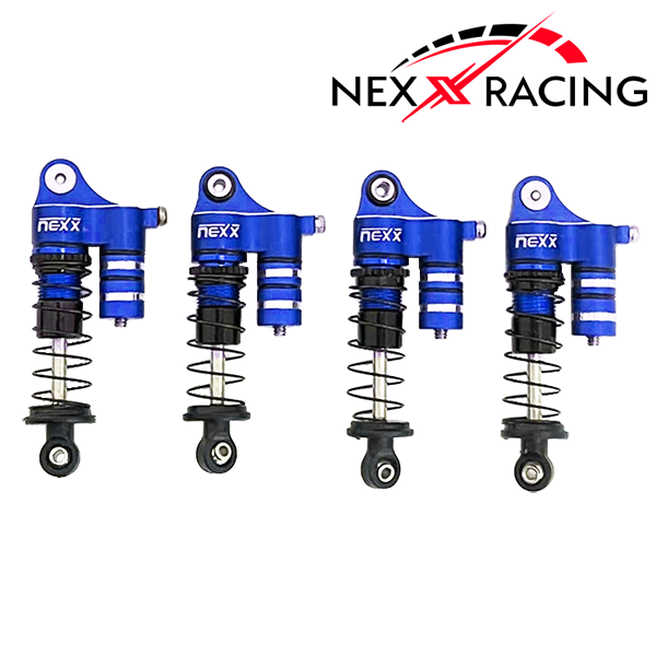 Nexx Racing Reservoir Shocks (4pcs) for Losi 1/24 Micro-B - BLUE