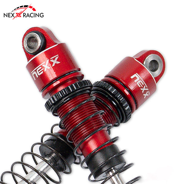 Nexx Racing 59mm Long Oil Shocks (6pcs) for Hobby Plus 1/18 ARKTOS 6X6 - RED