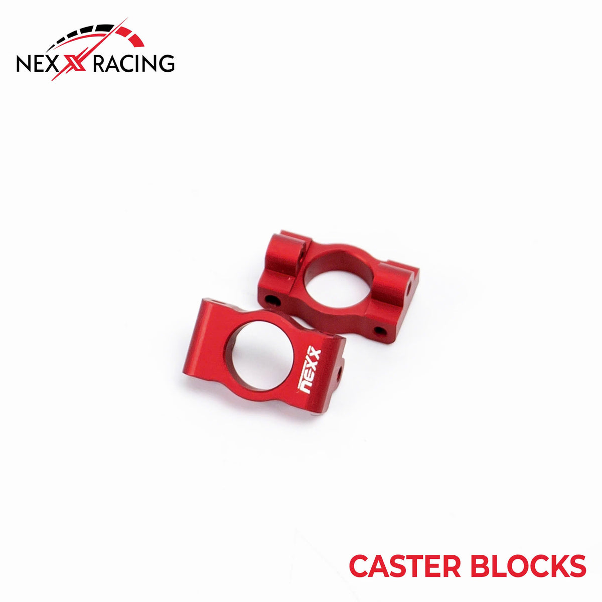 Nexx Racing Aluminum Caster Blocks Micro_B - RED