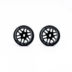 NXUSA-EVOAWD-F Nexx Racing “JUD” threaded carbon-fiber reinforced EVO AWD Flanged Front Wheels (2) pcs for Mini-Z - F8.5 OFFSET -1
