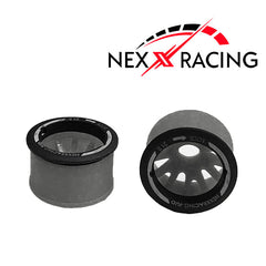 Nexx Racing “JUD” threaded carbon-fiber reinforced EVO Flanged Front Wheels (2) pcs for Mini-Z (GREY) OFFSET -1