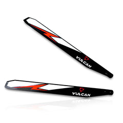 VULCAN ROTORS Precision Main Rotor Blades 200mm (Orange)