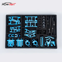 Furitek AluminaSpeed Ultimate Upgrade Aluminium Combo in BLUE color for 1/18 Arrma Mojave GROM