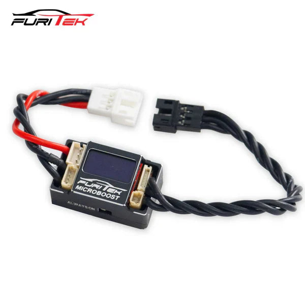 FURITEK MICROBOOST 2S LIPO 25A/50A BRUSHLESS SENSORED/SENSORLESS ESC FOR 1/24 1/28 DRIFT/RACE w/LCD Display - Black