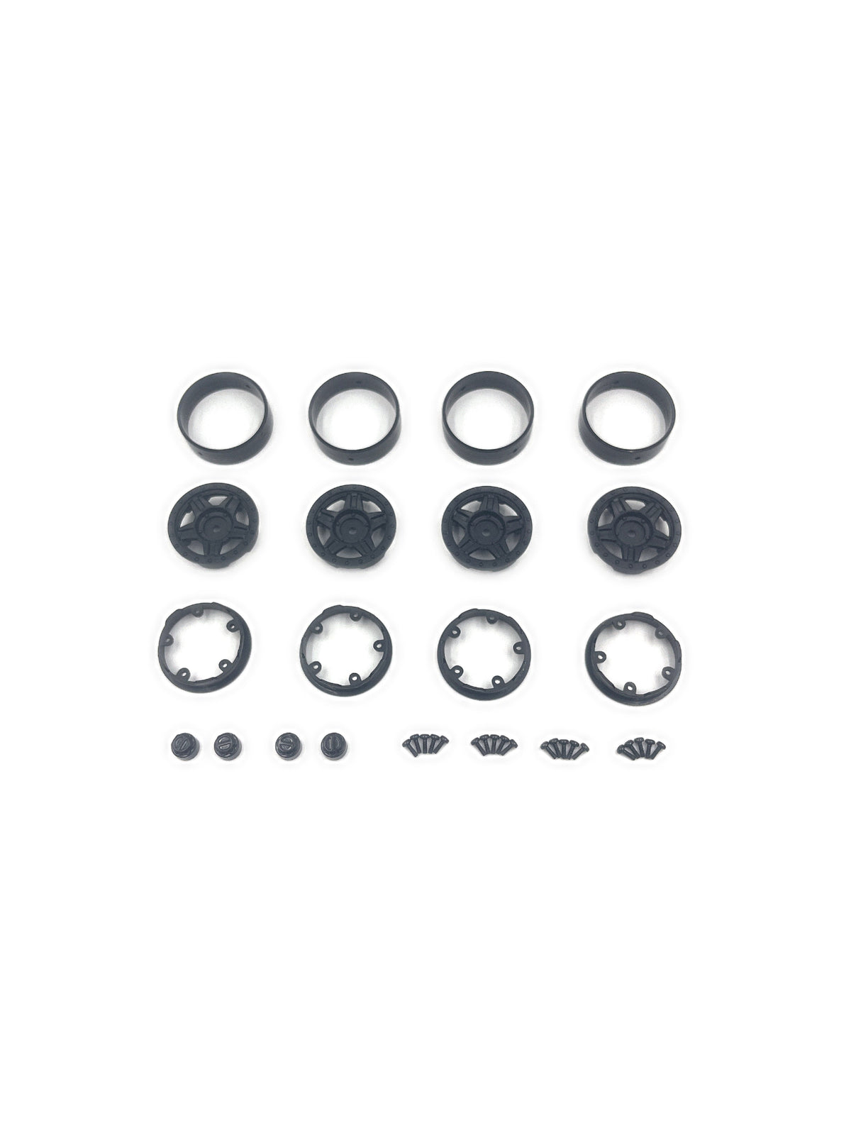 HobbyPlus Deep Star 1.2" Beadlock Wheel (4pcs)  - Black