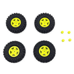 HobbyPlus Deep Star 1.2" Wheel 68mm Mudder-XL Tire Set Yellow (4pcs)