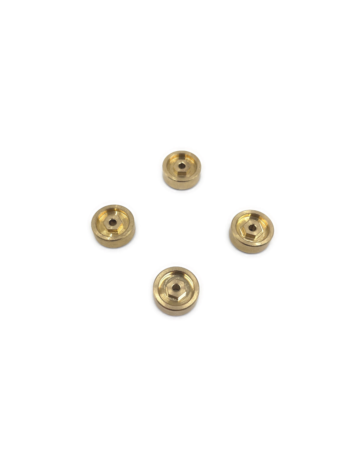 HobbyPlus Brass Wheel Hexes for HBP240510 Stub Axles - 4pcs