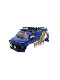 HobbyPlus Finished Polycarbonate Body For Rock Van V2 - Blue