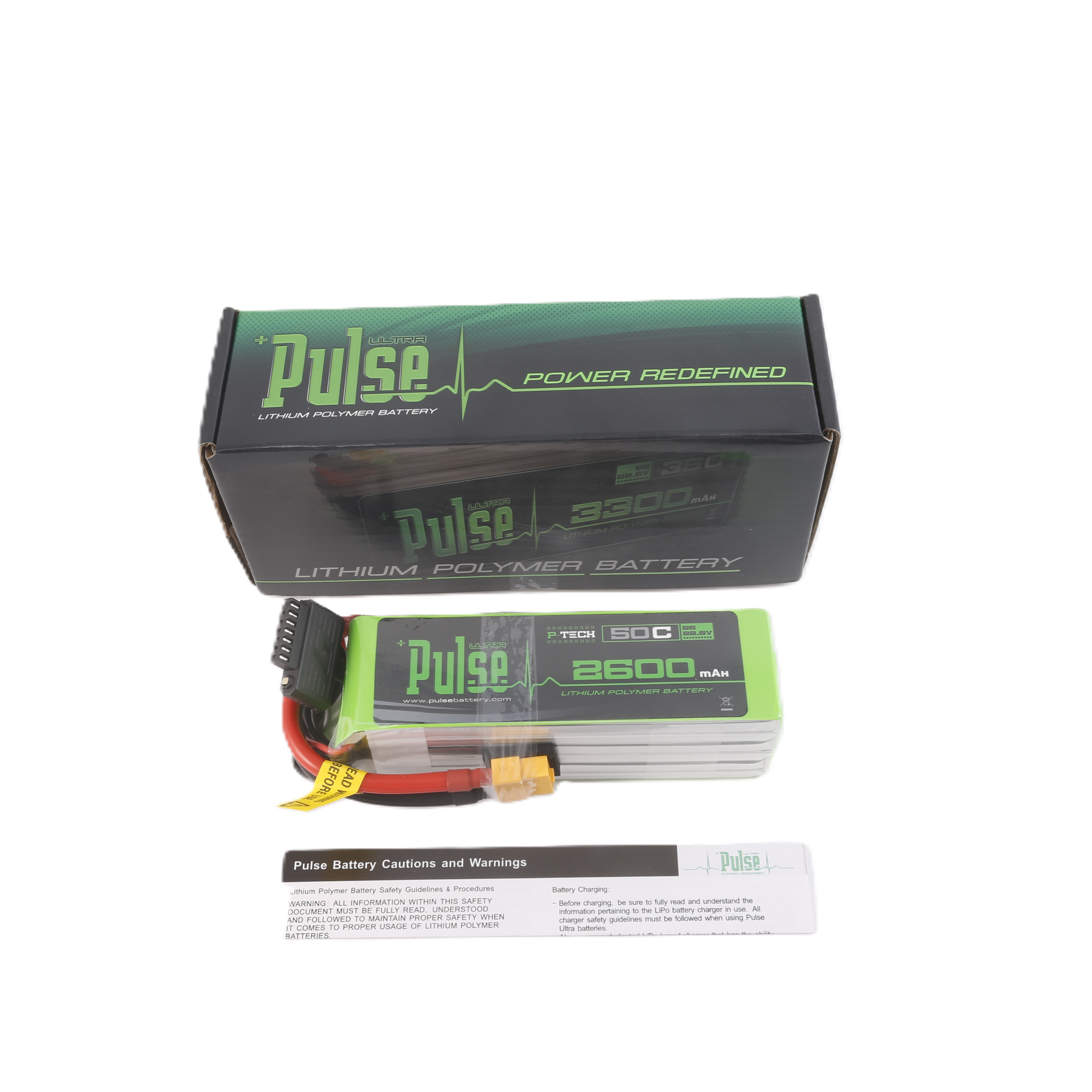 Pulse 2600mAh 50C 22.8V 6S P-Tech LiHV Battery - XT60 Connector